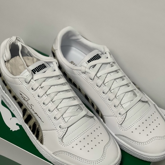 Puma White Ralph Sampson with Wild Strip Leather Sneaker - Picture 7 of 8